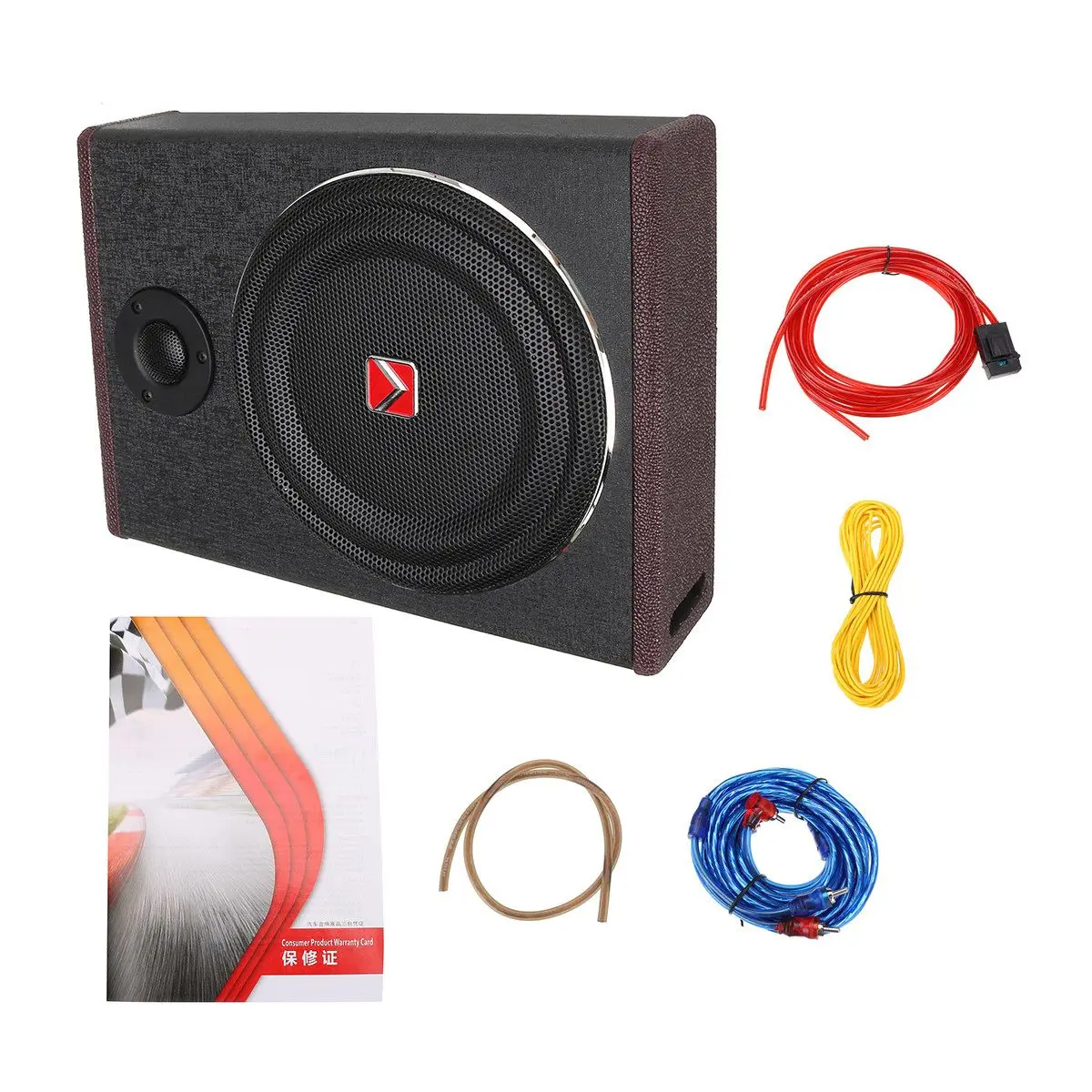 

8 Inch 600W Car Speaker Active Subwoofer Car Under Seat Slim Sub Woofer AMP Super Bass Car Amplifier Subwoofers
