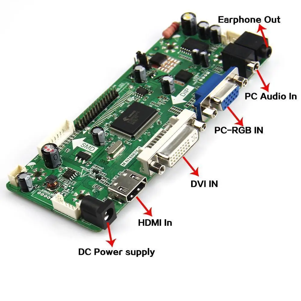 Для B156XW02/LP156WH2 1366X768 экрана монитора дистанционного управления карты светодиодный