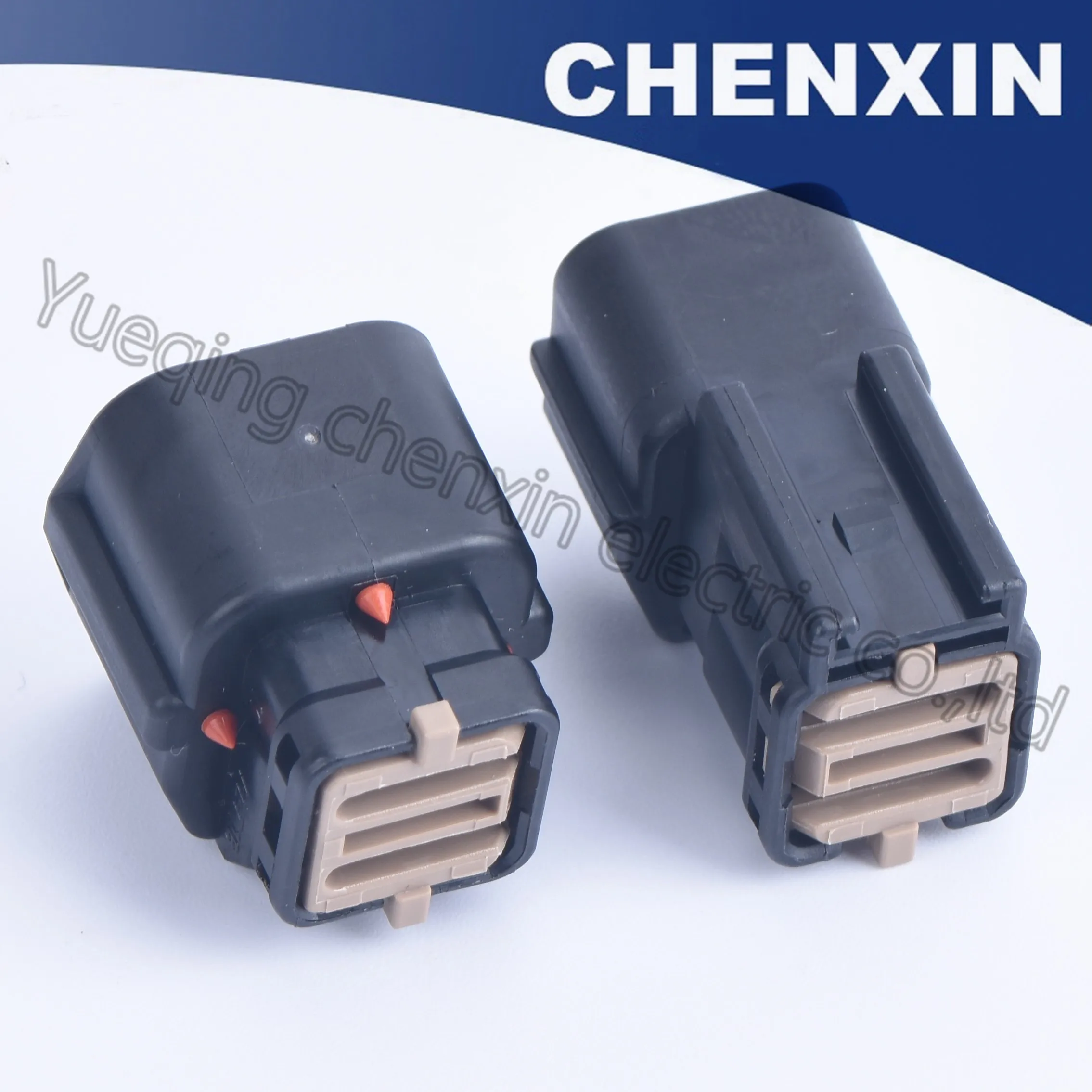 Черный 6 Pin Авто герметичный водонепроницаемый штекер и гнездо 7283-8760-30 (1 2)