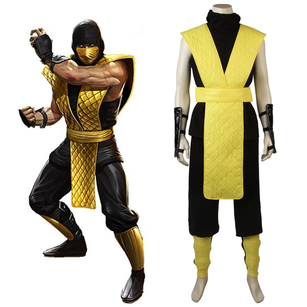 Мужской костюм со скорпионом Mortal Kombat X для косплея|Игровые костюмы| |