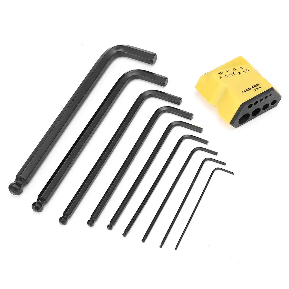 9PCS Extended Ball End Hex L-Wrench Set Professional Repairing Kit Hand Tool Wrenches 2019 new style | Инструменты