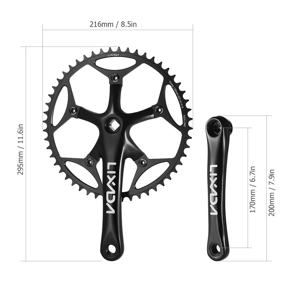 Lixada 52 зубья 9/10 горный MTB велосипед для гонок дорожный трек велосипедная система