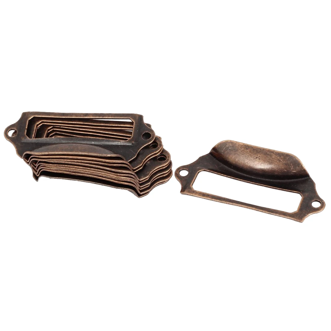Promotion! Retro Style Library File Drawer Tag Label Holder Pull Handle 10pcs | Дом и сад