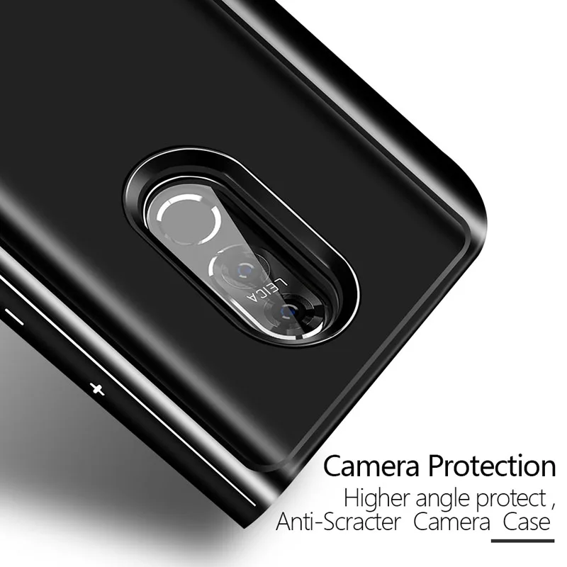 Прозрачный зеркальный умный чехол для Huawei P20 Pro P9 P10 Plus кожаный флип-чехол с
