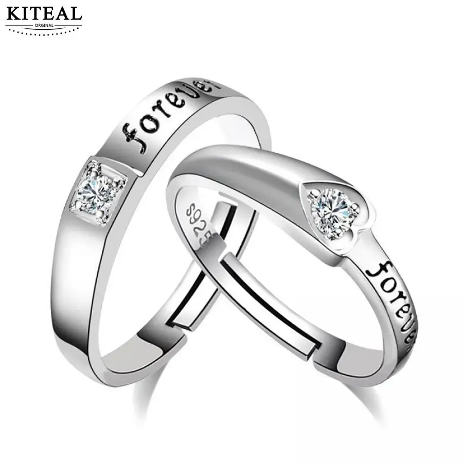 KITEAL новинка 2019 обручальные кольца для влюбленных forever heart циркониевые наборы