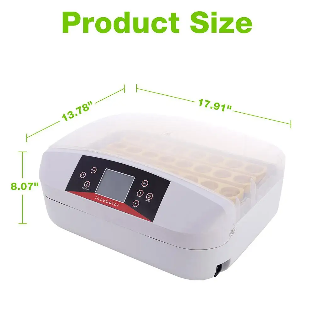 Автоматический цифровой инкубатор с 32 яйца для курицы контролем