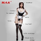 ZY2024 16 Масштаб Сексуальная девушка комплект женской одежды костюм горничной одежда каблук обувь аксессуар модель для 12 дюймов Экшн фигурки тела