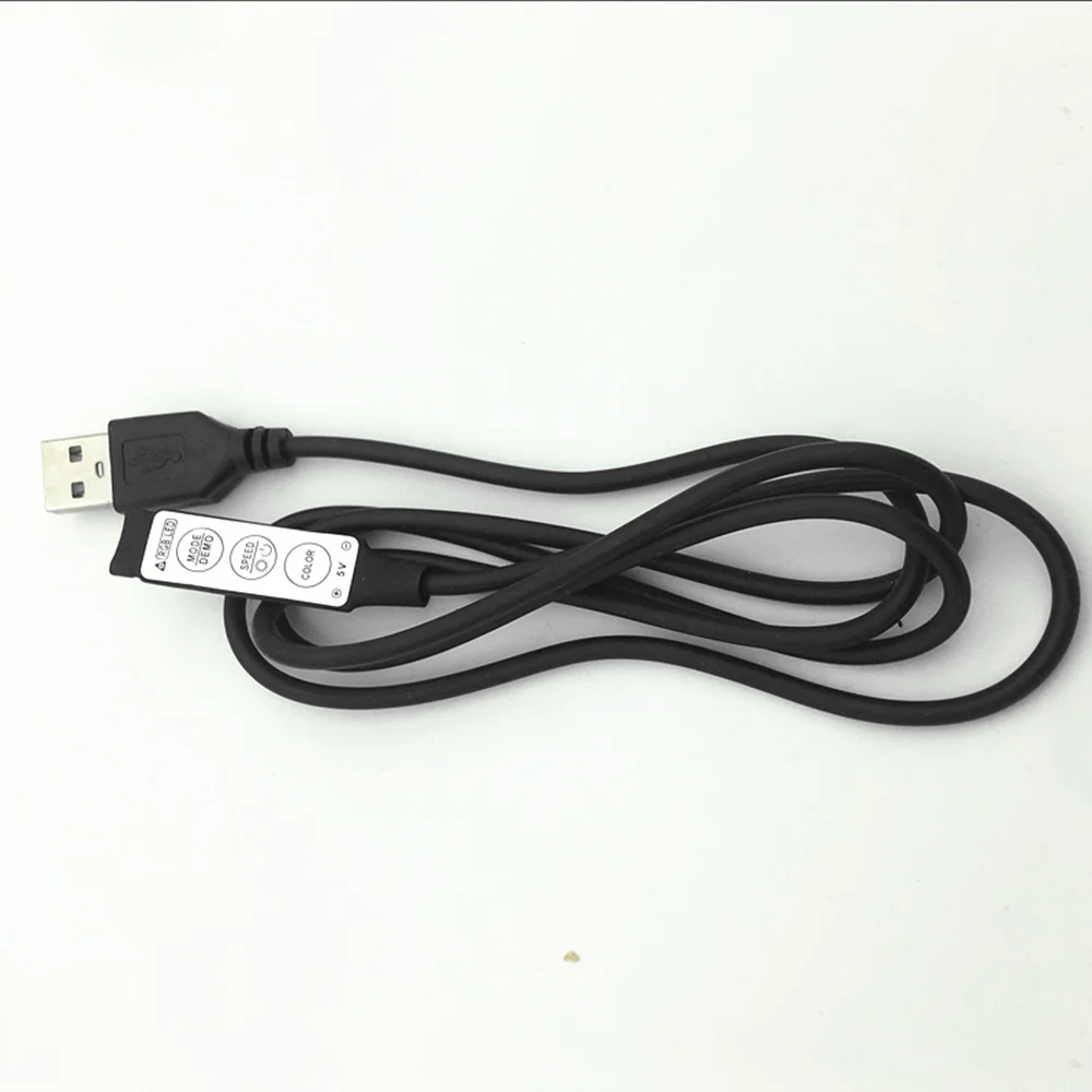 USB RGB контроллер DC5V Led диммер с 3 клавишами 4 контактный разъем для 5 в полоса 19