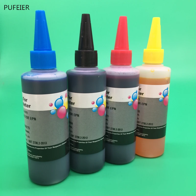 4 шт х 100 мл T7551 T7554 чернила на основе красителя для Epson Pro WF 8090 8590 8010 8510 струйный