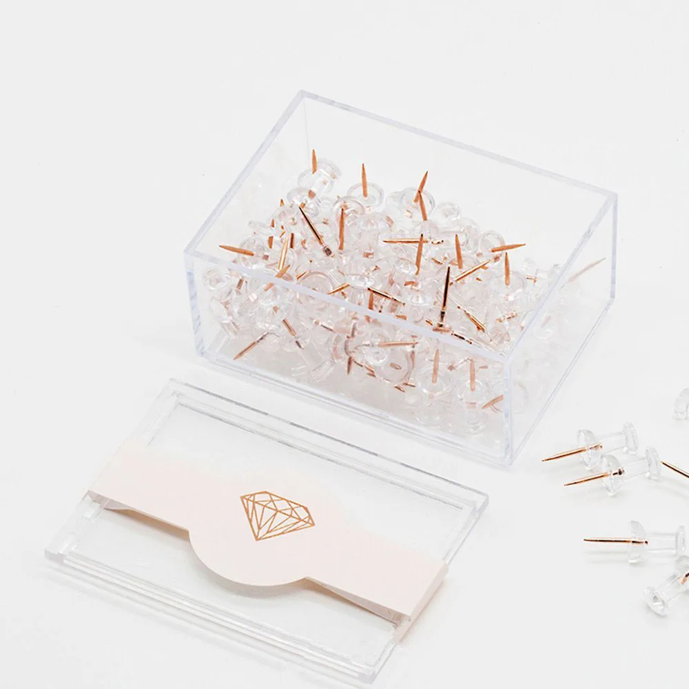 AAAJ NEVER розовое золото Thumbtacks креативные удобные нажимные булавки для доски