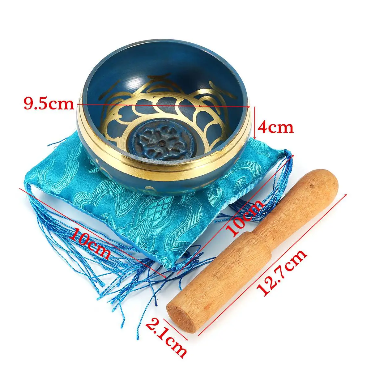 Singing Bowl Chakra Meditation 8.5cm Tibetan Buddhism Yoga Healing Relaxation Low Frequency Sound Deep into Body Core For | Дом и сад