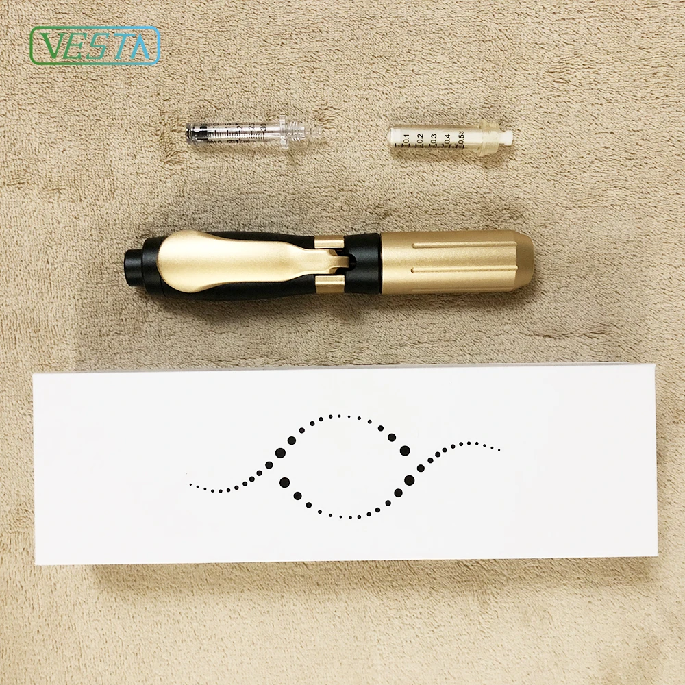 2019 Vesta черная золотая ручка гиалурона иглы свободного давления воздуха 0 5 мл