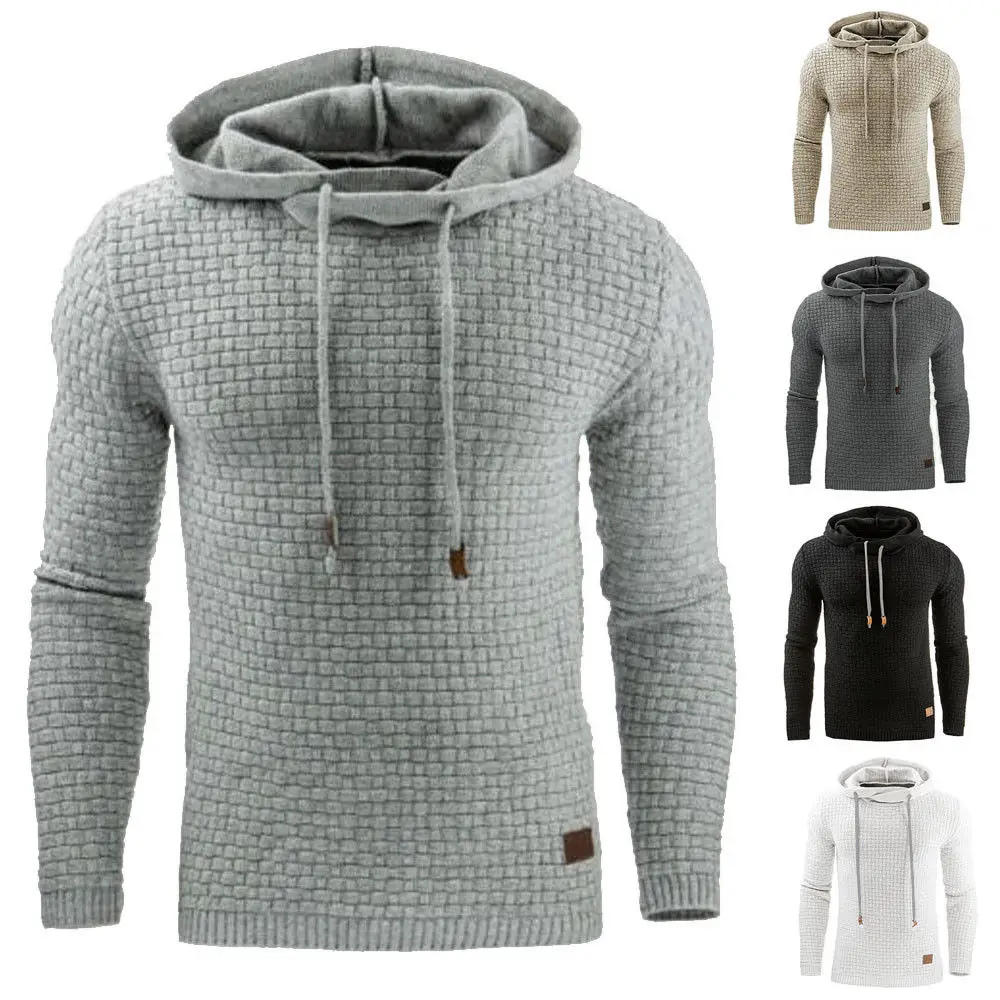 2019 New Style Fashion Hot Men's Solid Winter Hoodie Warm Hooded Sweatshirt Coat Jacket Outwear | Мужская одежда