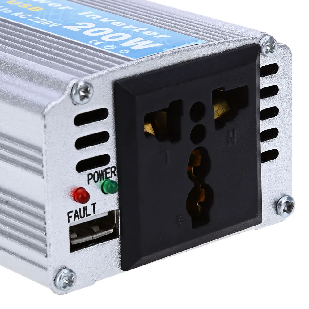 200 W DC 12 V к AC 220 автомобильный инвертор с светодиодный дисплеем и usb портом для
