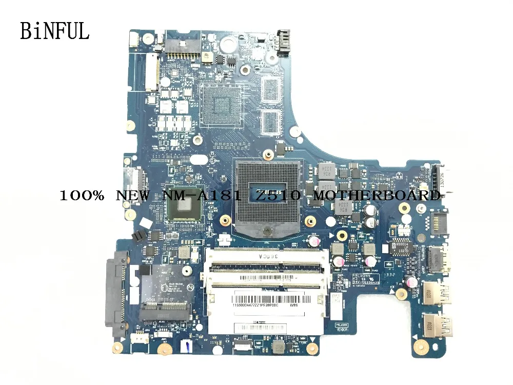 BiNFUL 90 дней гарантии 100% AILZA NM A18 1 REV: 0 материнская плата для ноутбука LENOVO Z510 ноутбук