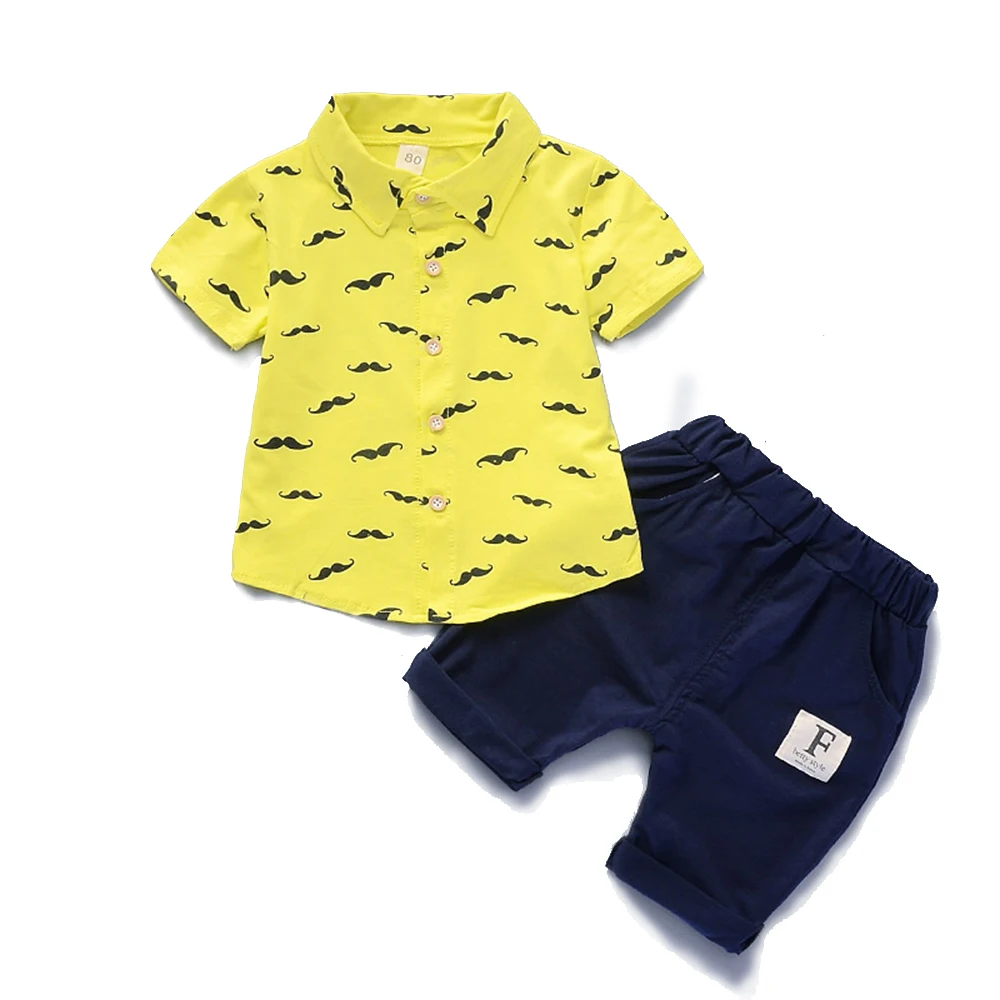 Комплекты одежды Новинка 2019 года милая детская футболка для мальчиков комплекты