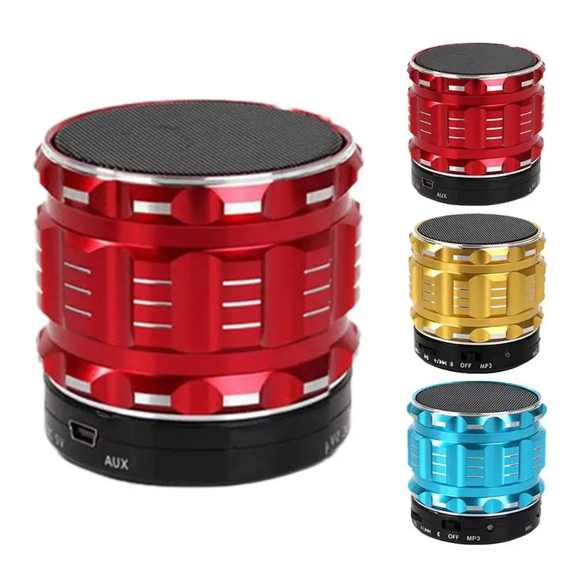 Metal Wireless Bluetooth Speaker Mini Hands-free Dialogue Mobile Phones Tablets Universal Loundspeaker With USB Charging Cable |