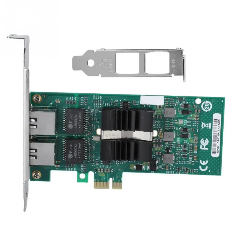 Для INTEL 82576 Gigabit PCI e Dual Порты и разъёмы сетевая карта адаптера для рабочего стола 1000