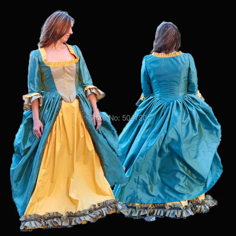 

Классическое театральное платье королевы, 16-е средневековое платье Эпохи Ренессанса, Ретро платье для косплея на Хэллоуин, все размеры, HL-520