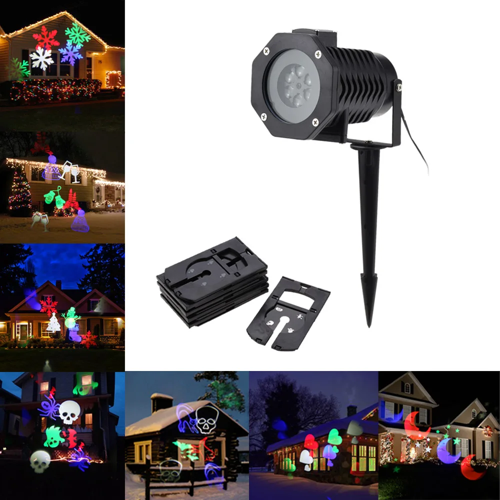 

Tomshine RGBW Lawn Projector Light Outdoor Garden Landscape SpotLight Snowflake Film Lamp for Festival Birthday Party Decoration