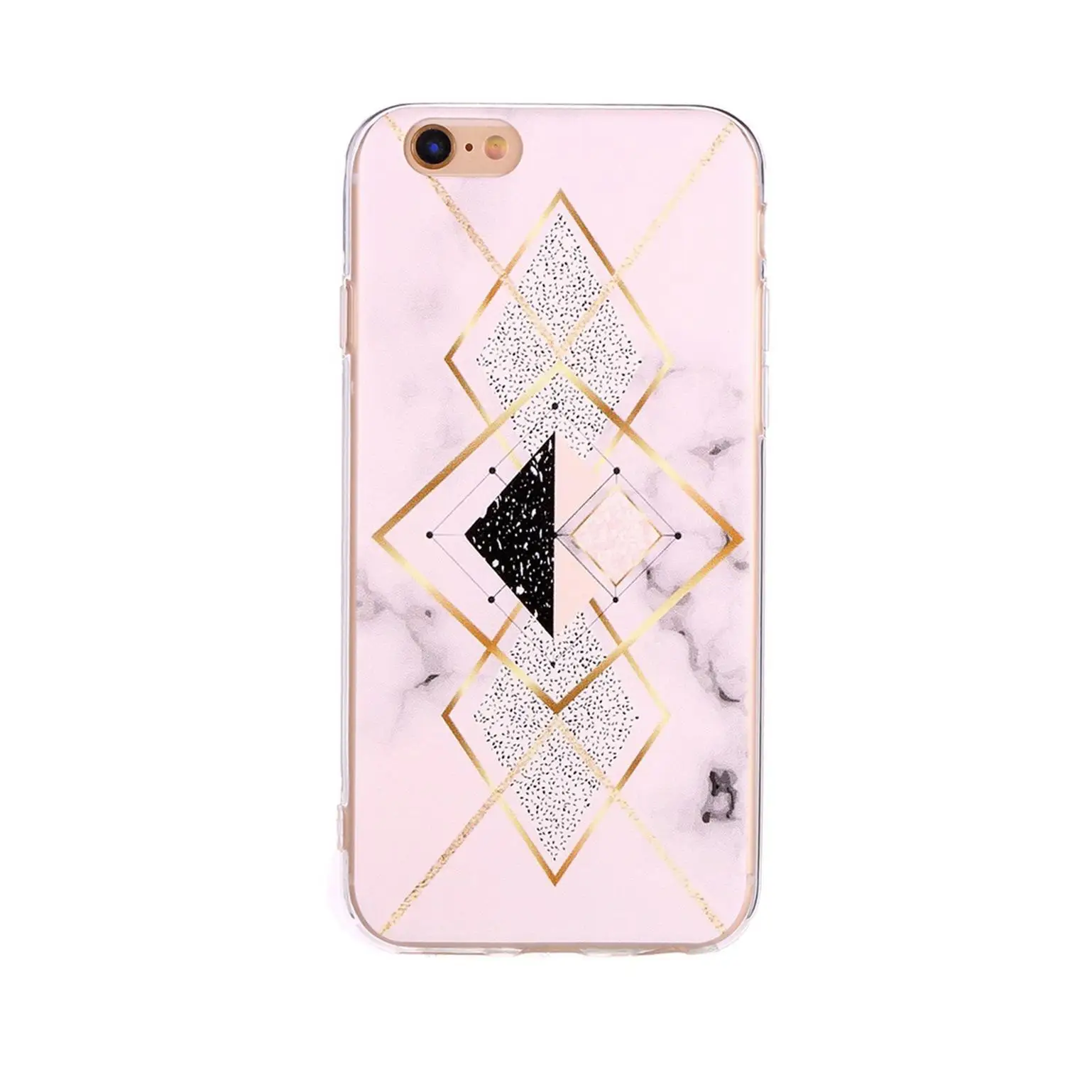 Unisex Fashion Geometric Back Cover Phone Case Multicolor Protective | Mobile Cases &amp Covers