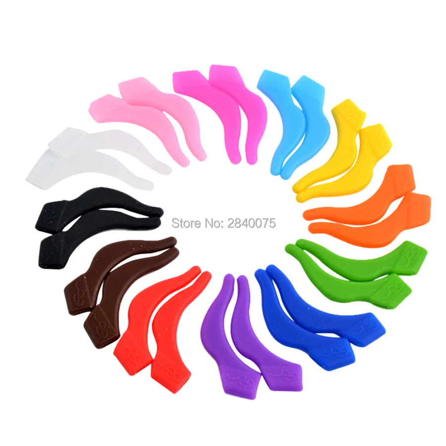 Wholesale 50pairs=100pcs Eyewear glasses Anti Slip silicone ear hook temple tip holder accessories | Аксессуары для одежды