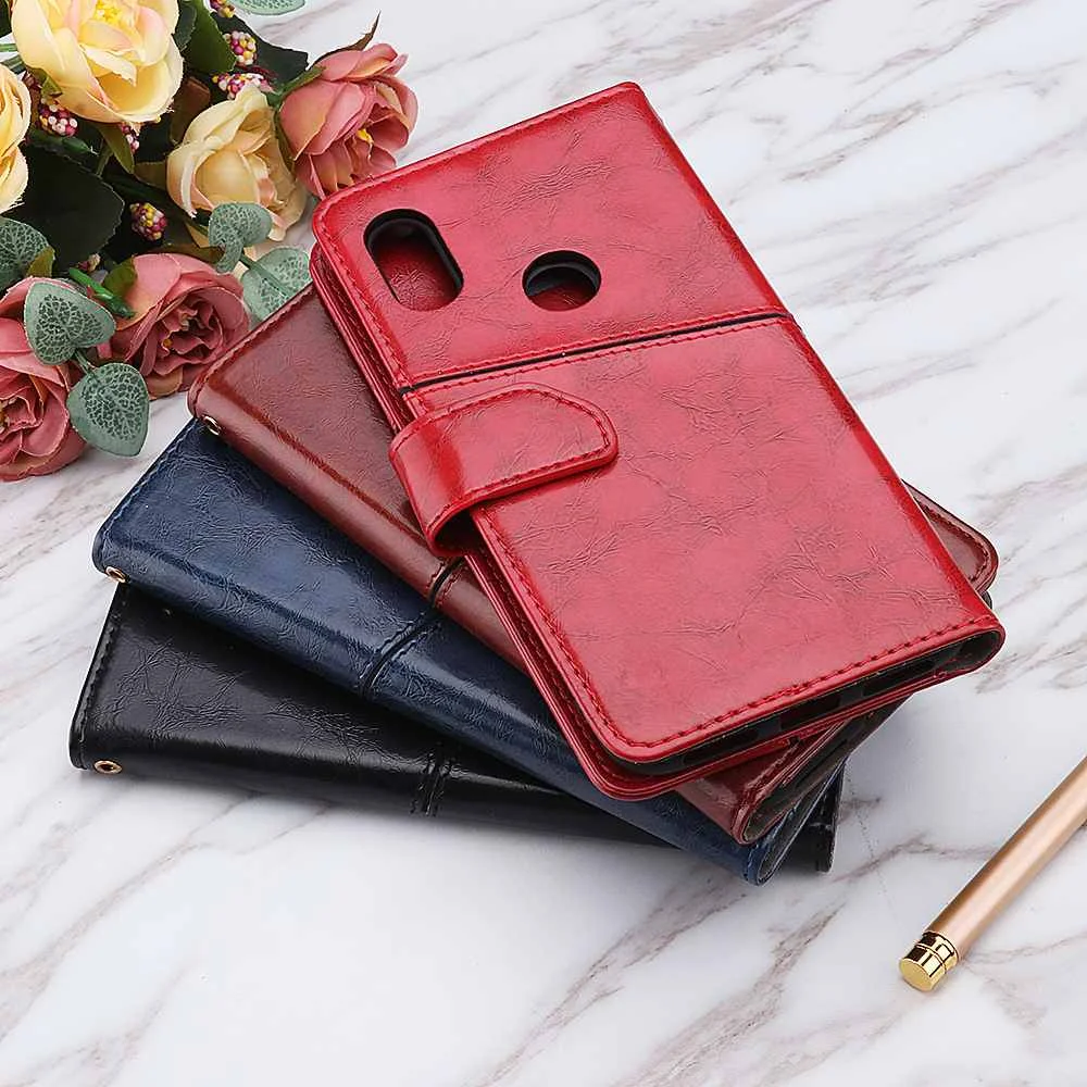 Bakeey флип слот для карт чехол-футляр Xiaomi Redmi Note 6 Pro с подставкой PU кожаный чехол