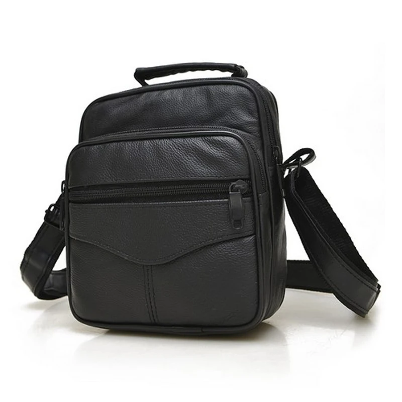 TMYOY Genuine Leather Crossbody Bags Men Handbags Business Men's Messenger Male Shoulder Bag Travel Black WL608 | Багаж и сумки