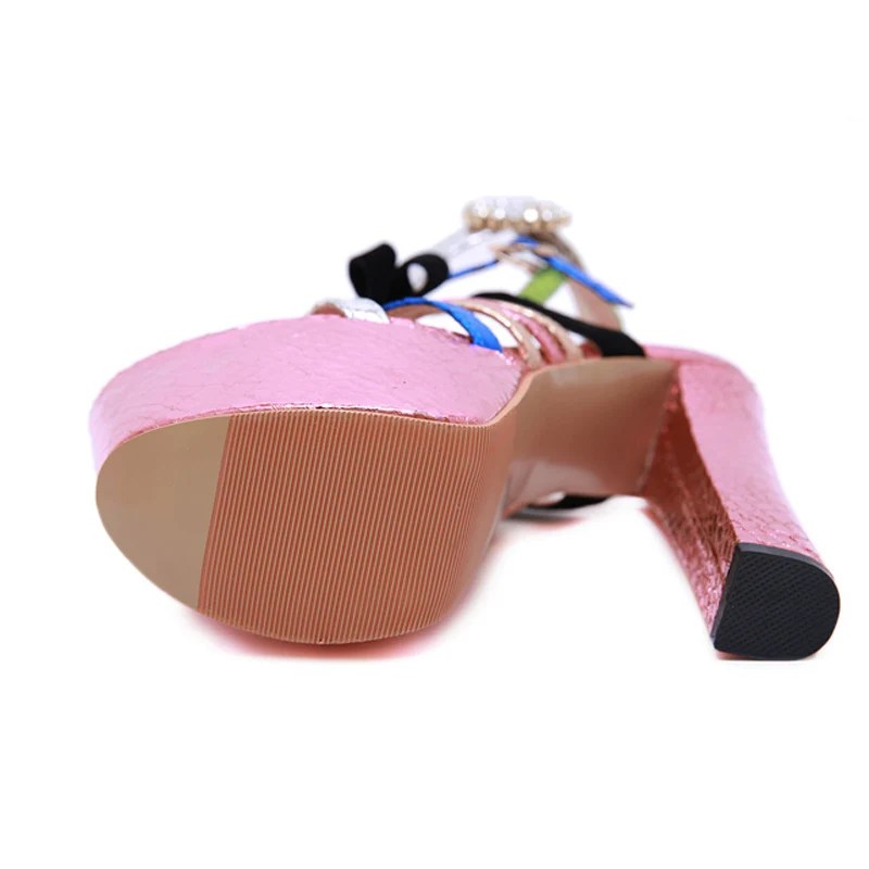 Босоножки в богемном стиле Летняя обувь Пикантные женские босоножки на высоком