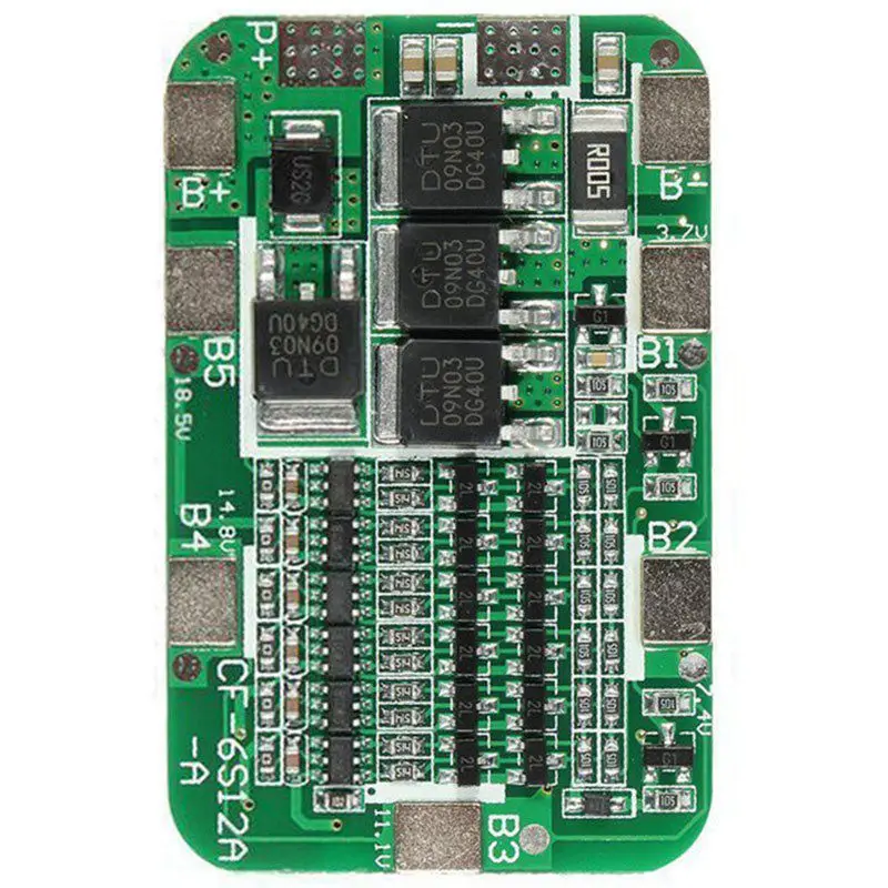 Плата защиты PCB BMS для 6 упаковок 18650 плата 15A литий-ионной батареи | Электроника