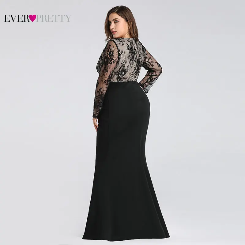 Вечерние платья Длинные 2019 Ever Pretty EZ07771 Элегантный Русалка кружево широкие рукава