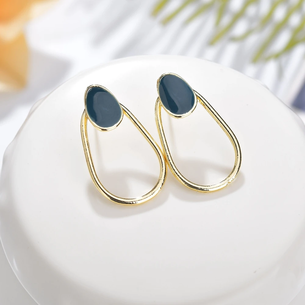 Новые корейские модные серьги-капли MESTILO 2019 Необычные овальные красочные