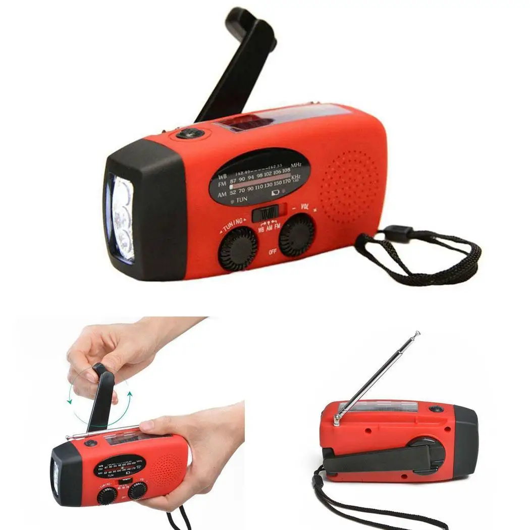 Многофункциональное радио на солнечных батарейках Ручной Динамо