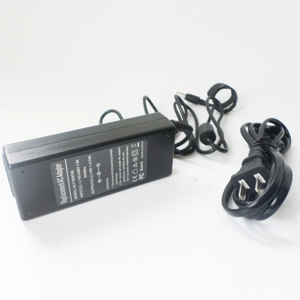 

19V 4.74A AC Adapter For Samsung NT-RV511 R39 R45 R46 R50 R55 RV711 NP-P230 NT-P230 NP-R610 AA-PA1N90W Power Supply Charger Plug