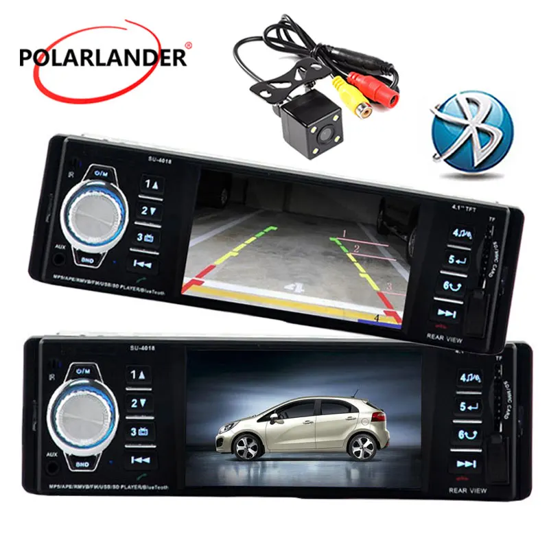 1 Дин радио 4 &quotс 4LED Камера Поддержка автомагнитола bluetooth TFT SD USB MMC Aux-в DC 12 V стерео