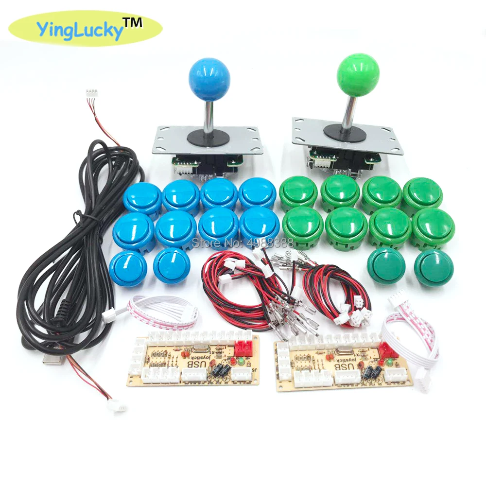 Yinglucky 2 игрока аркадный Набор DIY Нулевая задержка USB кодер sanwa Джойстик 33 мм Кнопка