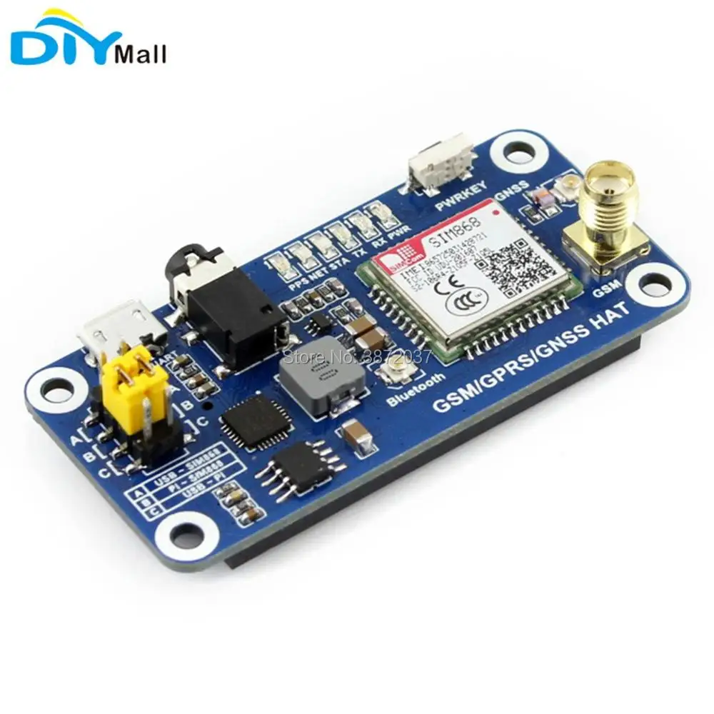 Модуль SIM868 GSM GPRS GPS GNSS Bluetooth 3 0 шапка SMS телефонный звонок для Raspberry Pi 2B/3B/Zero W|Модули