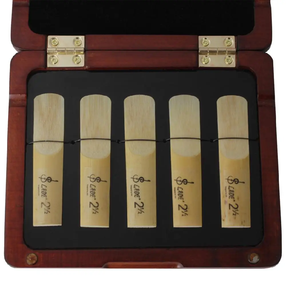 SLADE саксофон Sax кларнет Профессиональный деревянный Oboe Reed Box 5 Reeds с гигрометром
