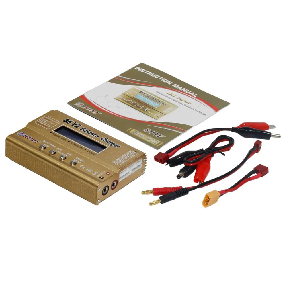 Многофункциональное зарядное устройство HTRC B6 V2 80 Вт 6A DC RC для LiPo LiIon LiFe NiCd NiMH LiHV PB