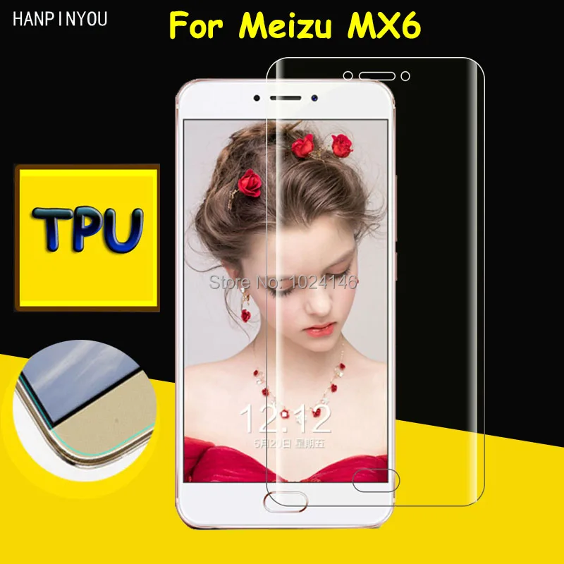Защитная пленка для экрана Meizu MX6 MX 6 полное покрытие прозрачная из мягкого ТПУ 5