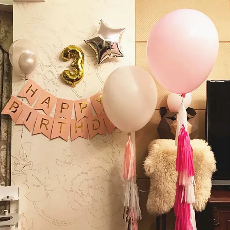 Яркий флаг-гирлянда с надписью Happy Birthday 3 м | Дом и сад