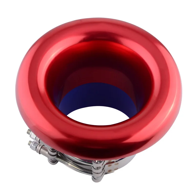 ESPEEDER Aluminum 3.5" Short Ram/Cold Air Compressor/Intake Inlet Velocity Stack/Turbo Horn Kit Car Professional Parts Blue/Red |