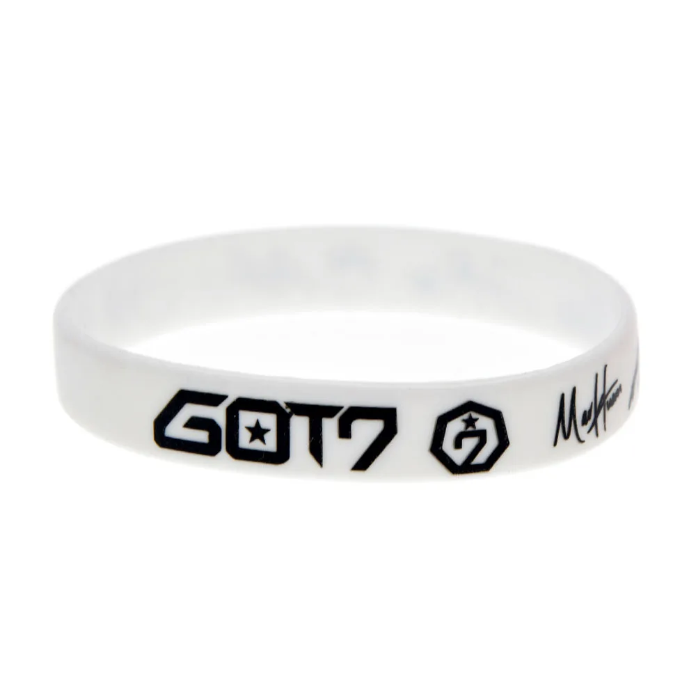 10 шт. в партии мужской GOT7 силиконовые браслеты и Got7 член силикагель Хип хоп со