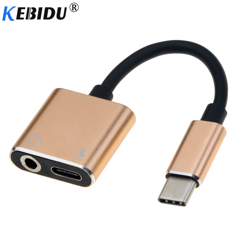 Аудиоадаптер kebidu USB Type C с разъемом 3 5 мм для наушников кабель-конвертер Samsung S8 Huawei