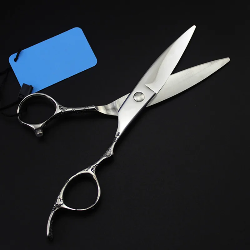Custom name japan 440c 6 inch Plum handle hair cutting scissors barber makas cut shears haircut scissor hairdressing | Красота и