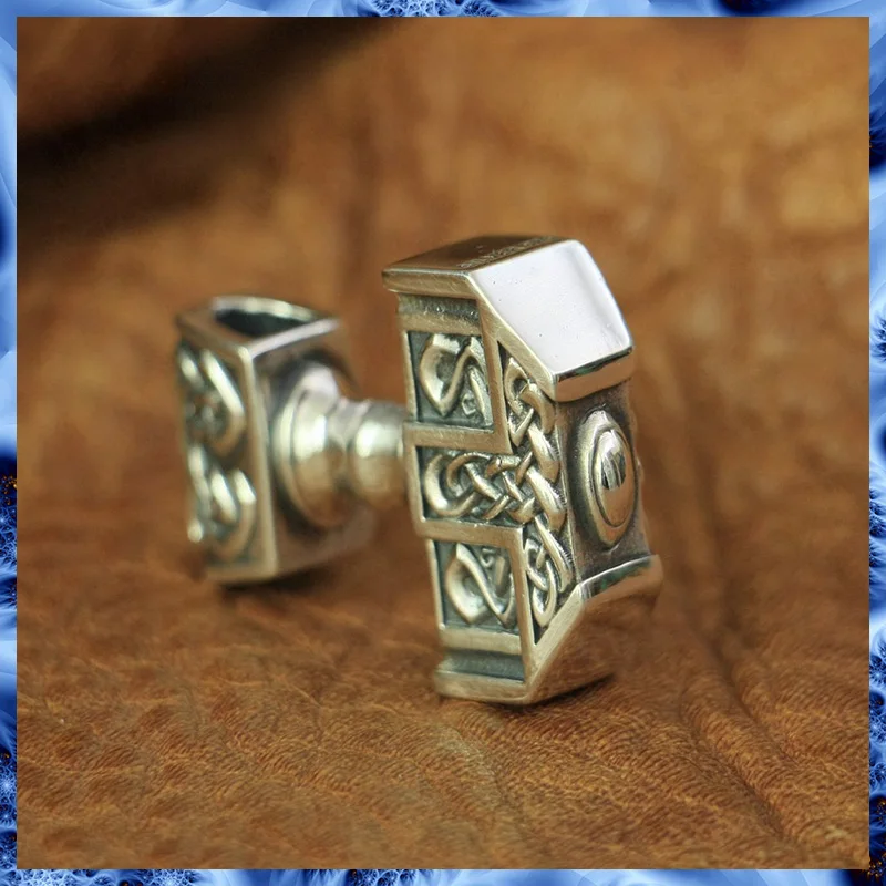 Изящное ожерелье из стерлингового серебра 925 пробы с подвеской Thor's Hammer