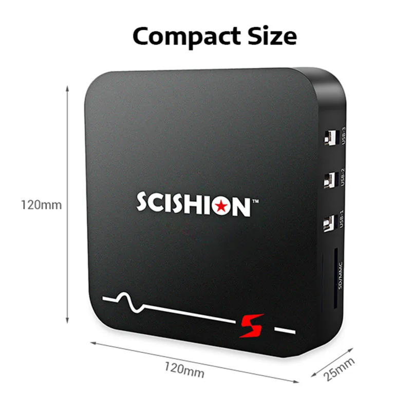 Новейшая SCISHION Модель S Android tv Box 8 1 RK3229 четырехъядерный 2 г + 16 Гб Простая установка