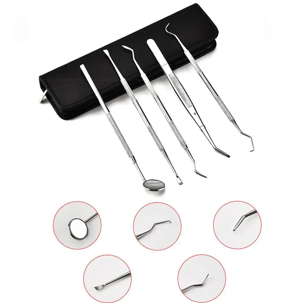 5 шт./компл. уход за зубами из нержавеющей стали удаление зубных пятен домашние