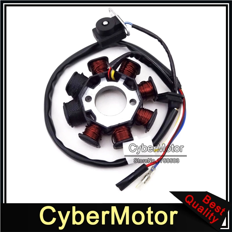 8 Катушек статор для двигателя GY6 49cc 50cc китайский мопед скутер Sunl Roketa Vespa Jonway Znen Jmstar