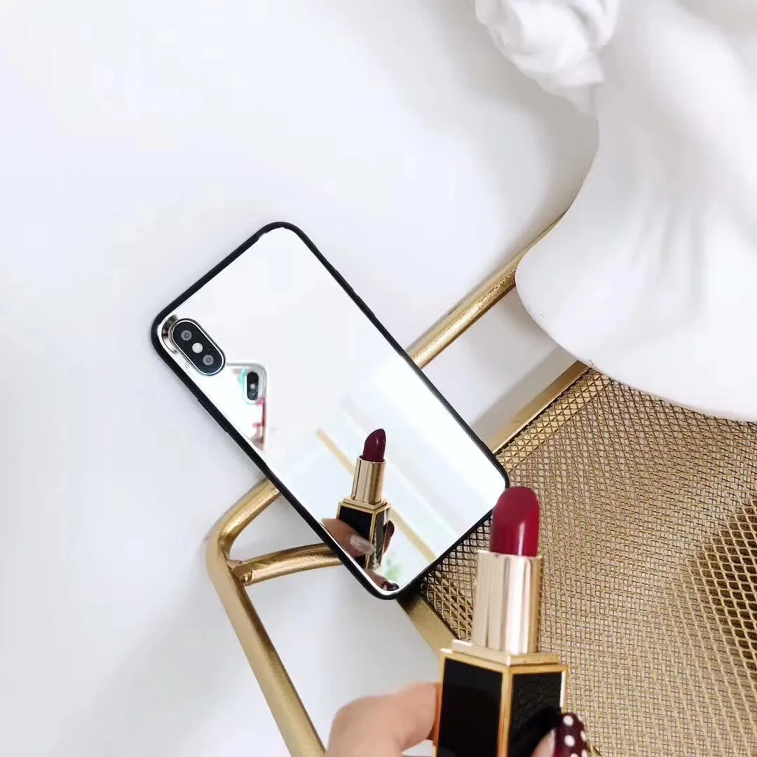 Luxury Tempered Clear Mirror Glass Phone Cases for iPhone 6s 7P 8P X XS XR Full Protection Explosion-proof toughened Cover | Мобильные
